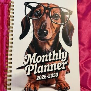 Dachshund 5-Year Monthly Planner 2026-2030 Cute Doxie Organizer